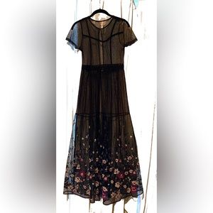 Black Sheer Lace Overlay